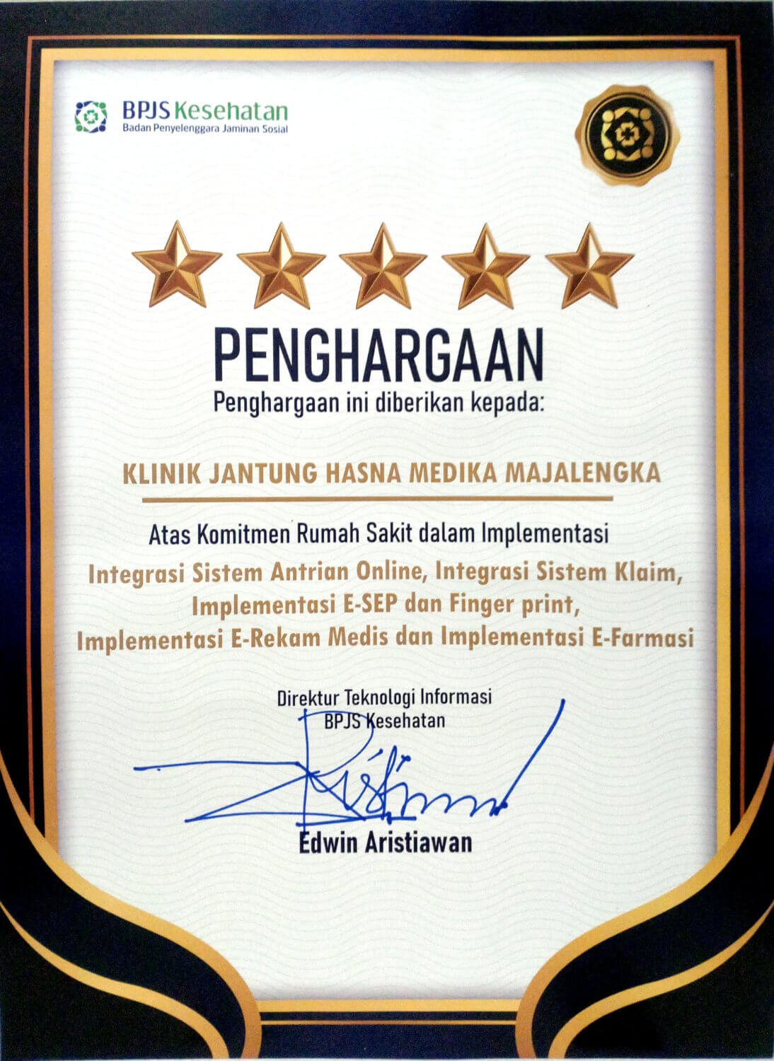 penghargaan bpjs rumah sakit jantung cirebon