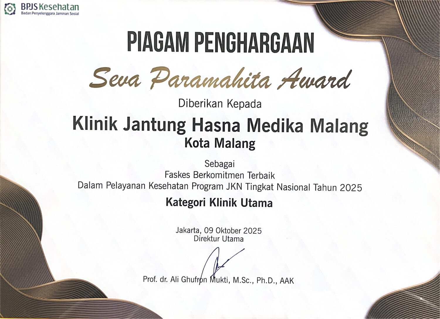 penghargaan bpjs rumah sakit jantung cirebon