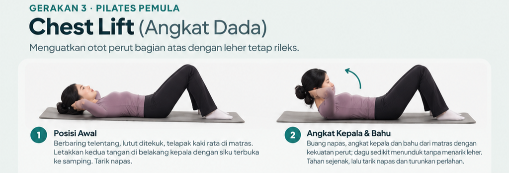 gerakan 1 pilates pemula