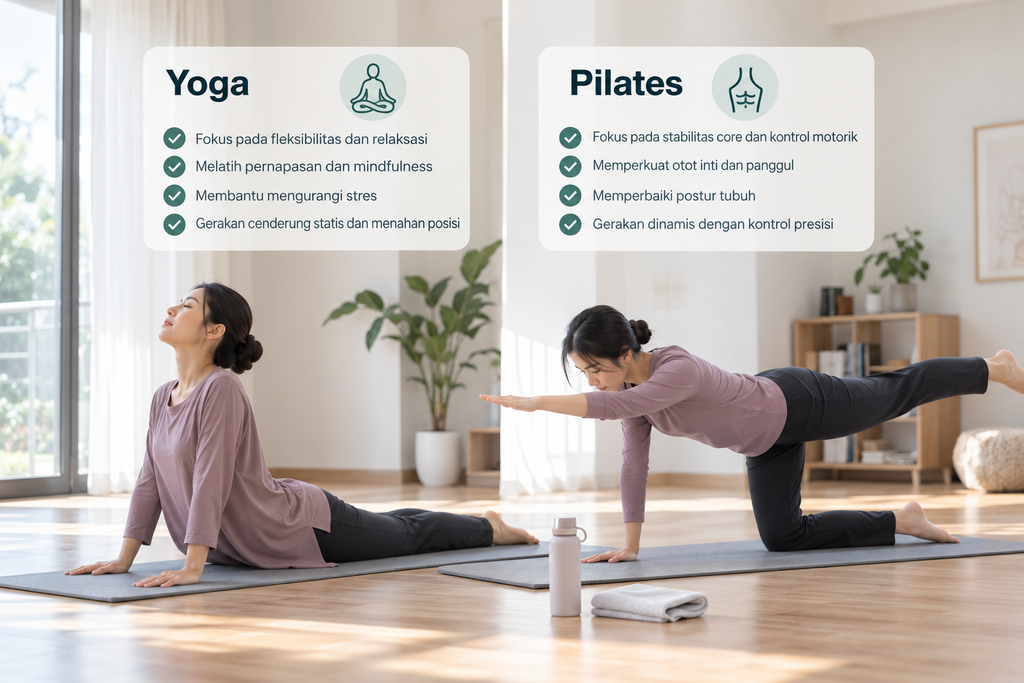 gerakan yoga vs pilates